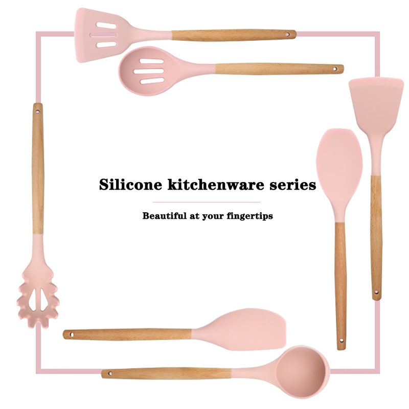 Silicone Kitchenware Cooking Utensils Set